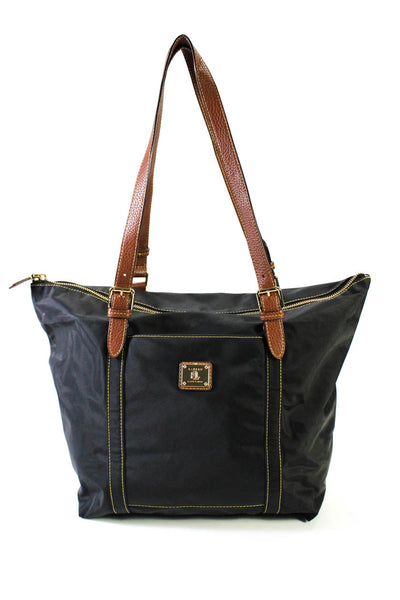 Lauren Ralph Lauren Women's Top Handle Zip Closure Tote Handbag Black  Size M
