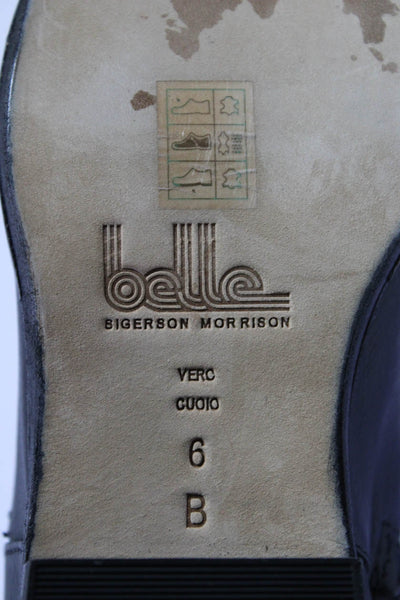 Bella Women's Round Toe Zip Closure Flat Leather Knee High Boot Black Size 6