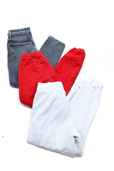 Drew House Wilfred Free Zara Womens Sweats Jeans Red Blue Size 2XS M 4 Lot 3