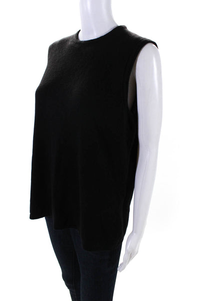 Giorgio's Palm Beach Womens Cashmere Sleeveless Knit Top Black Size 50