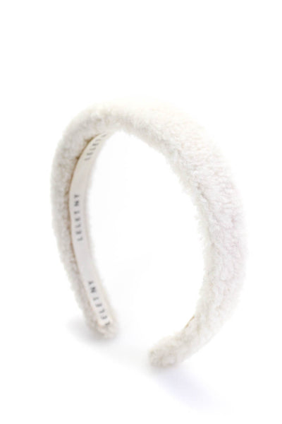 Lelet NY Womens White Fuzzy Headband