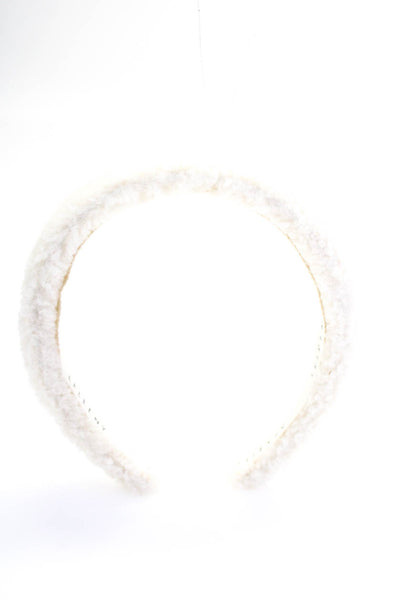 Lelet NY Womens White Fuzzy Headband