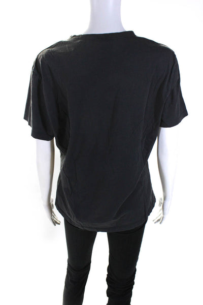 Sandro Womens Cotton Short Sleeve Casual T shirt Gray Size S