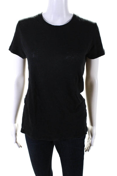 IRO Women's Crewneck Short Sleeves Basic T-Shirt Black Size XS