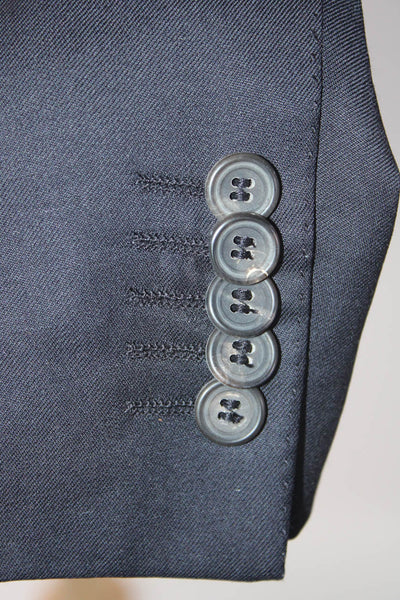 Paul Smith Mens Navy Wool Two Button Long Sleeve Blazer Jacket Size 38