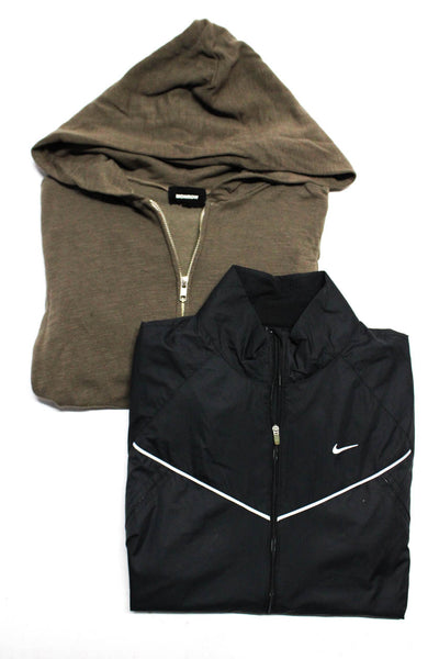 Monrow Nike Womens Hoodie Jacket Brown Black Size Small Medium Lot 2