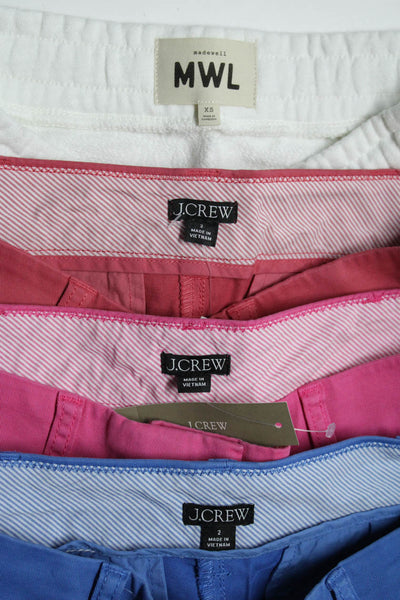 J Crew MWL Womens Khaki Shorts Skirt Pink Blue Size 2 Extra Small Lot 4