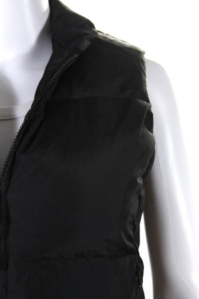 Banana Republic Womens Full Zip Stand Collar Down Puffer Vest Black Size XS