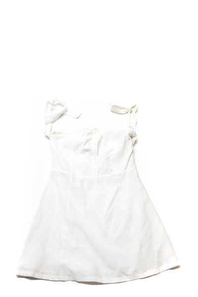 Zara Made With Love Womens Mini Ribbed Shift Dresses White Small Large XL Lot 3