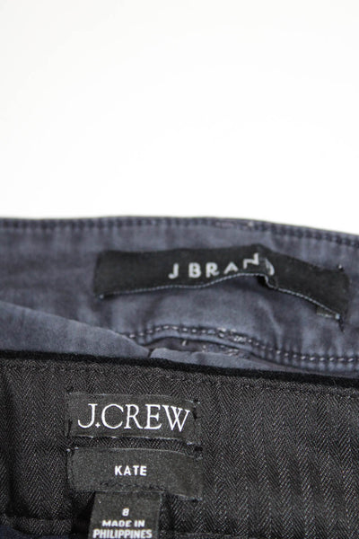 J Brand J Crew Womens Straight Leg Cargo Velvet Pants Navy Blue Size 8 29 Lot 2