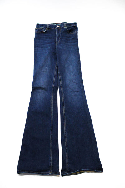 Zara Womens High Rise Wide Leg Skinny Jeans Mini Skirt Blue Red 6 10 Large Lot 3