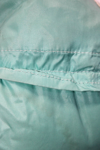 Moncler Womens Sleeveless Two Pocket Full Zip Puffer Vest Jacket Blue Size XL