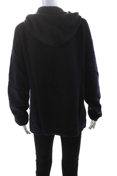Converse John Varvatos Womens Wool Hooded Cardigan Sweater Purple Size M