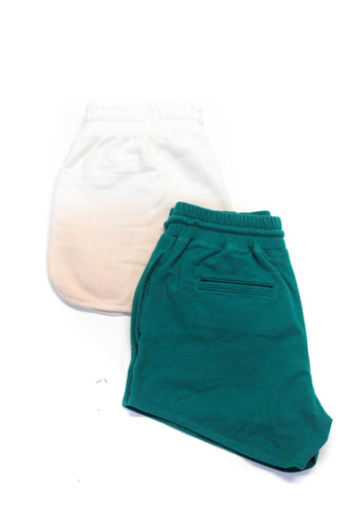 ONZIE Richer Poorer Womens Cotton Drawstring Ombre Shorts White Size S Lot 2