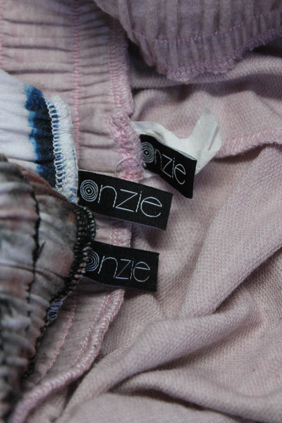 ONZIE Womens Tie Dye Print Elastic Drawstring Shorts Multicolor Size M/L Lot 3