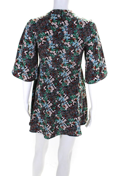 Zara Womens Floral Print Bell Sleeve A Line Dress Multicolor Size XS S Lot 2
