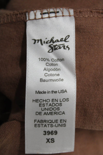 Michael Stars 360 Sweater Womens Pointelle Knit V Neck Top Tee Shirt XS Lot 2