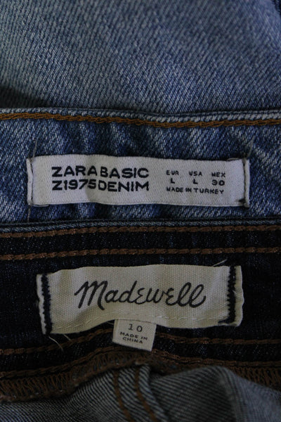 Madewell Zara Womens Denim Skirts Blue Size 10 L Lot 2