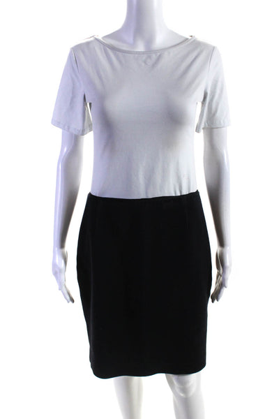 Elie Tahari Womens Mini Pencil Skirt Black Cotton Size 6