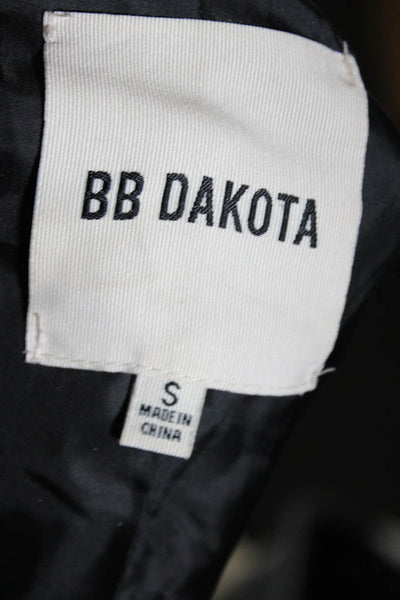 BB Dakota Womens Buffalo Check Plaid Wrap Jacket Red Black Size Small