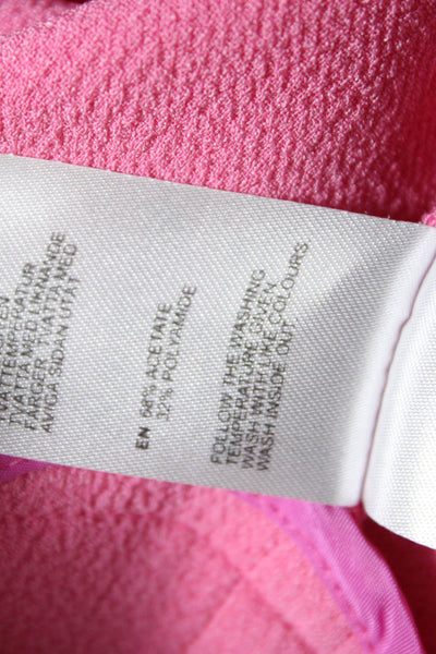 Marimekko Womens Short Sleeve Button Up T shirt Mini Dress Pink Size 34