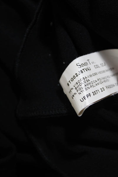 Armani Collezioni Women's Hook Closure Cinch Bodycon Midi Skirt Black Size 2