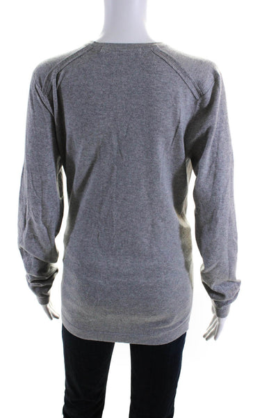 J Brand Womens Long Sleeved Crew Neck Thin Knit Pullover Sweater Gray Size XS