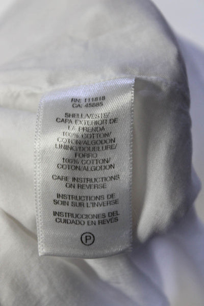Michael Michael Kors Womens Cotton Abstract Print Sleeveless Dress White Size 8