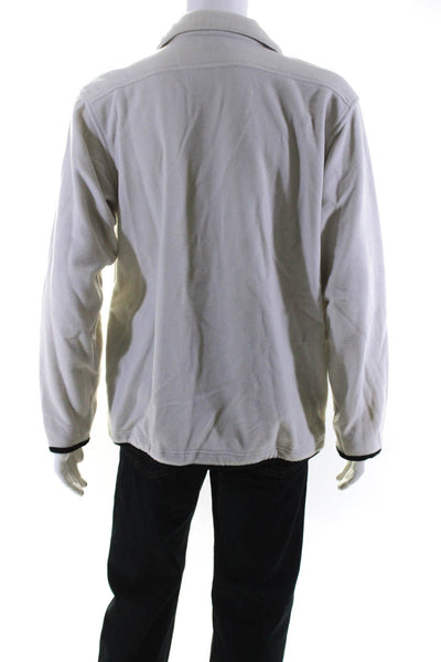 Bogner Mens Half Zipped Long Sleeve Drawstring Hem Pullover Jacket Beige Size M