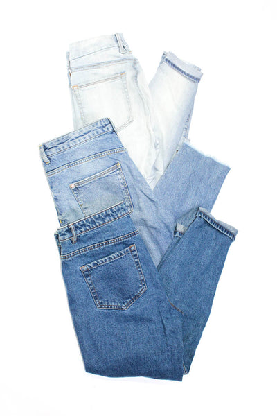 Zara Trafaluc Good American Womens Cotton High-Rise Jeans Blue Size 8 6 25 Lot 3