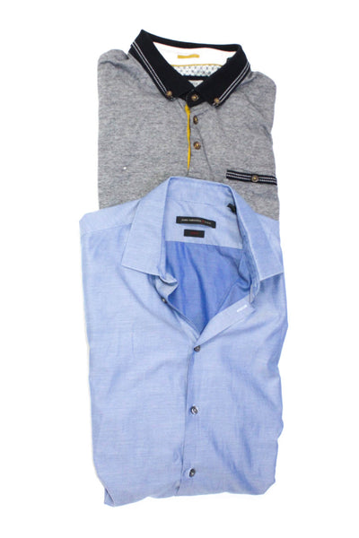 John Varvatos Star USA Ted Baker Mens Polo Blue Dress Shirt Size 16 6 Lot 2