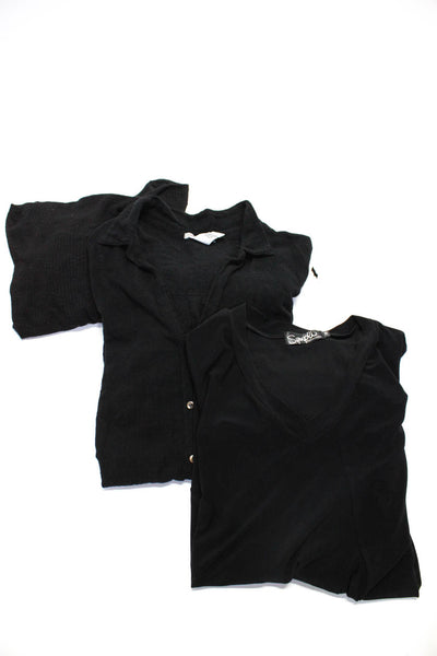 Simpli Wearables Womens Blouses Tops Black Size 10 XL Lot 3