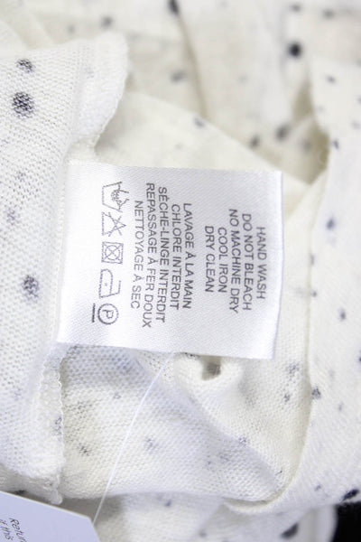 IRO Jeans Womens Short Sleeve Spotted Holly Tee Shirt White Linen Size Medium