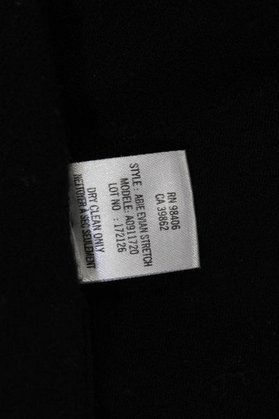 Theory Womens Wool Knit Draped Open Front Cardigan Sweater Black Size S