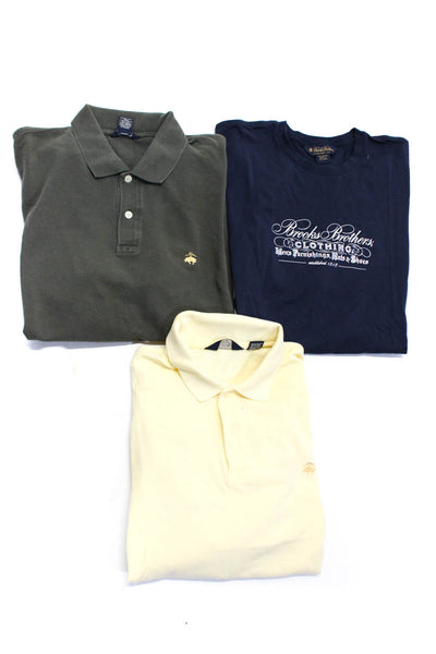 Brooks Brothers 346 Brooks Sport Mens T-Shirt Polo Shirts Blue Size L Lot 3