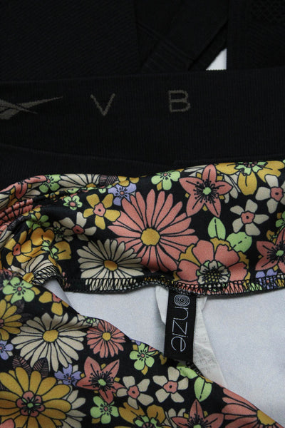 ONZIE VB Womens High Rise Floral Ankle Leggings Black Brown Size XS/S Lot 2