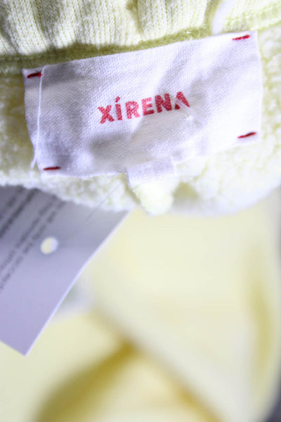 Xirena Womens High Rise Drawstring Straight Leg Jogger Pants Yellow Cotton XS