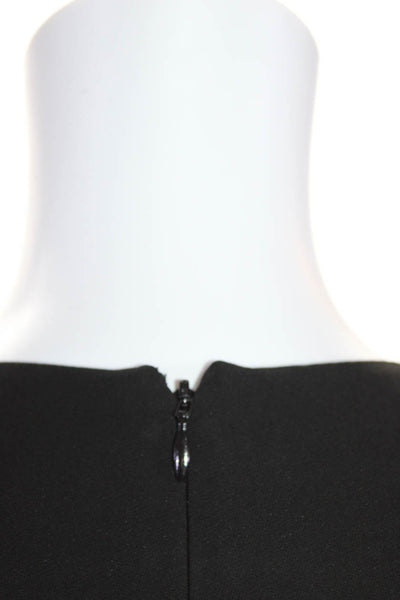 Ralph Lauren Black Label Womens Back Zip Crew Neck Shift Dress Black Size 8