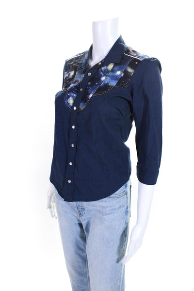Evereve Southern Tide Womens Button Down Blouses Blue White Size XS S Lot 2