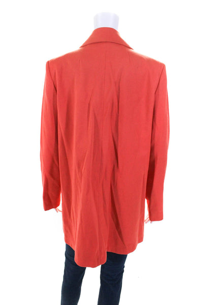 Monoprix Autre Ton Womens Double Breasted Long Sleeved Pea Coat Orange Size 40