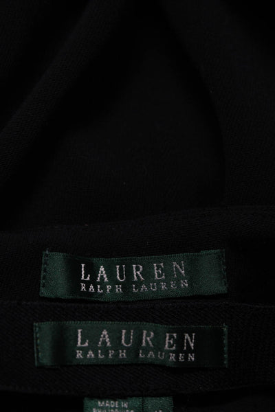 Lauren Ralph Lauren Womens High Rise Slim Straight Pants Black Size 10 Lot 2