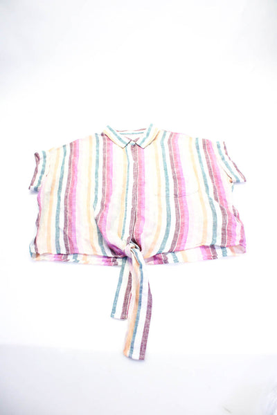 Rails Lilly Pulitzer Womens Metallic Striped Blouse Multicolor Size S M Lot 2