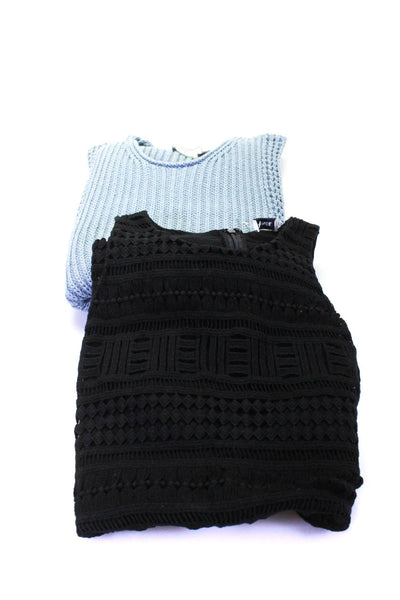 Vince Womens Cotton Sleeveless Knit Tank Blouse Blue Size XS 6 Lot 2