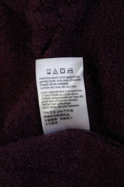 Barefoot Dreams® Womens Long Sleeve Open Front Cardigan Sweater Purple Size XXS