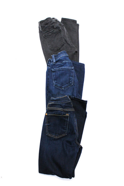 Frame J Brand 7 For All Mankind Womens Skinny Jeans Black Size EUR24 25 Lot 3
