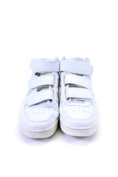 Rag & Bone Womens Leather High Top Hook Pile Tape Sneakers White Size 8.5