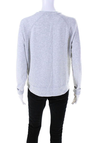 Vince Womens Light Gray Cotton Crew Neck Long Sleeve Pullover Sweatshirt Size S