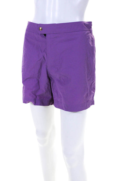 Tom Ford Womens Solid Pink/Purple High Rise Casual Shorts Size 54