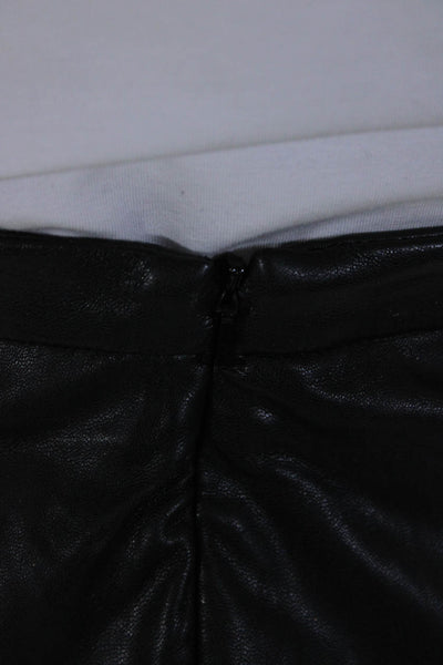 Joie Womens Side Zipped Darted Slip-On A-Line Ruffle Skirt Black Size 8