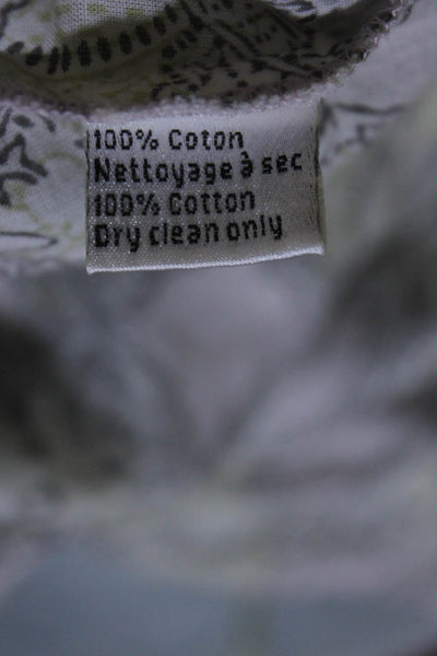 Lolita Loca St. Barth Womens Cotton Abstract Print Shift Dress Green Size S
